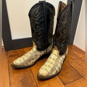 Laredo Mens Size 10 Python Exotic Cowboy Boots